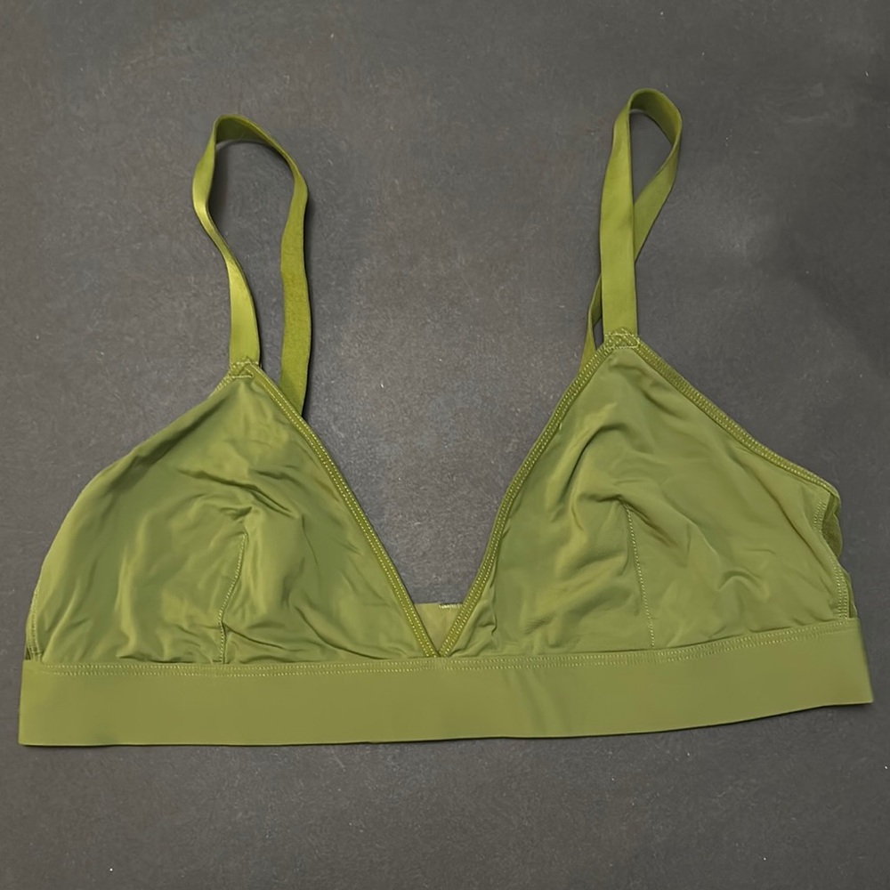 Olive Green Triangle Bralette